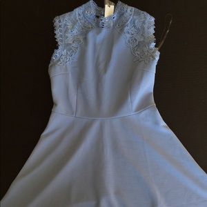 Baby blue lace collar Francesca’s dress
